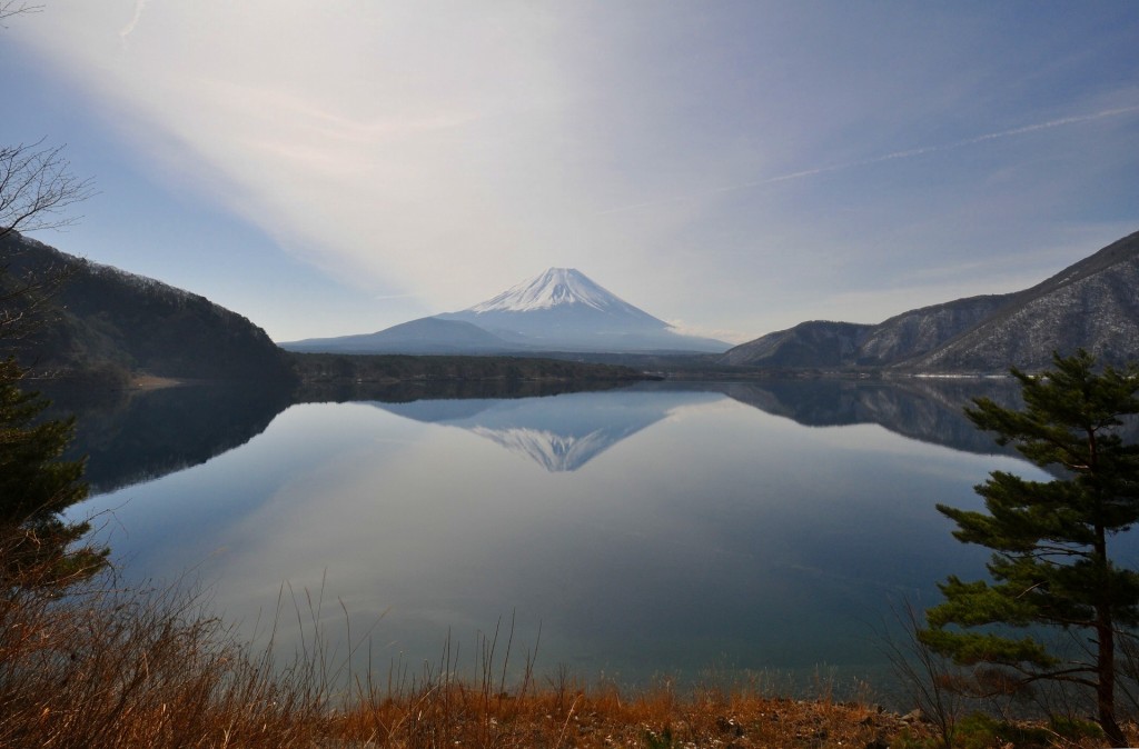 Lac Motosu, repos devant le Fuji-san