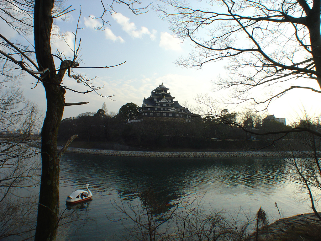 Château d'Okayama vue de la rivière