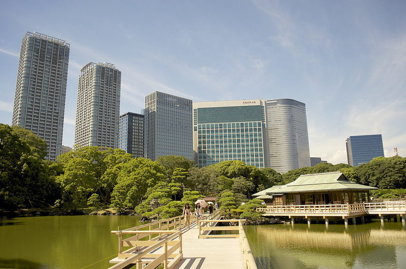 Jardin Hama-Rikyu, Shiodome, Tokyo, par Yoshikazu Takada.
