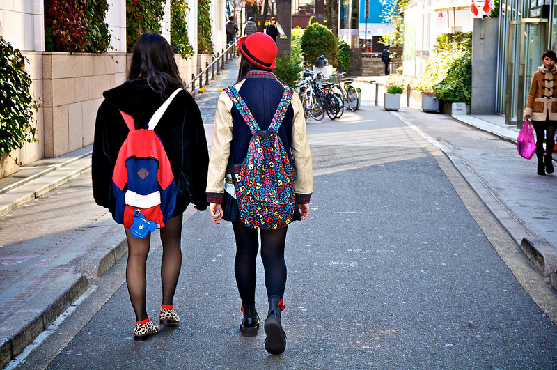 Marche dans les rues de Tokyo