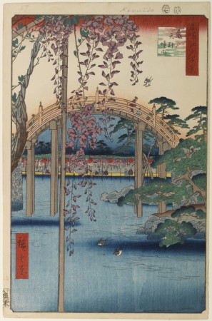 100 vues de Edo - Hiroshige - À l'intérieur du sanctuaire Kameido Tenjin