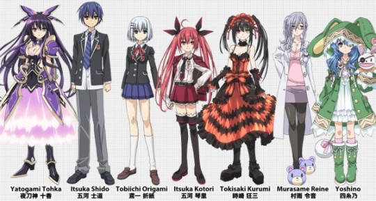 date a live personnages