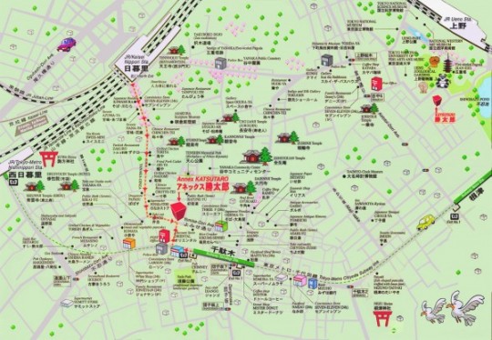 Map parc ueno katsutaro