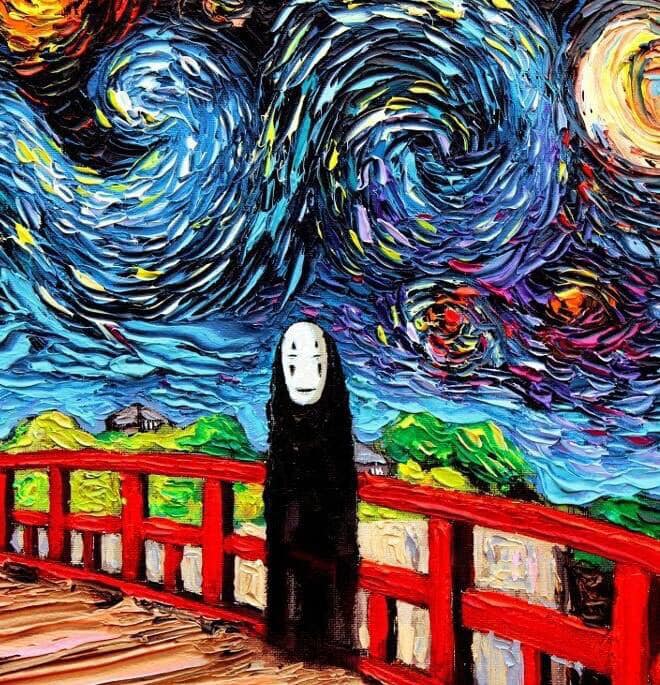 Lire la suite à propos de l’article Aja Kusick dessine Ghibli à la manière de Van Gogh.