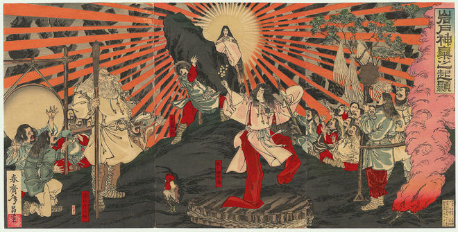 Mythologie Japonaise - Amaterasu sort de la grotte