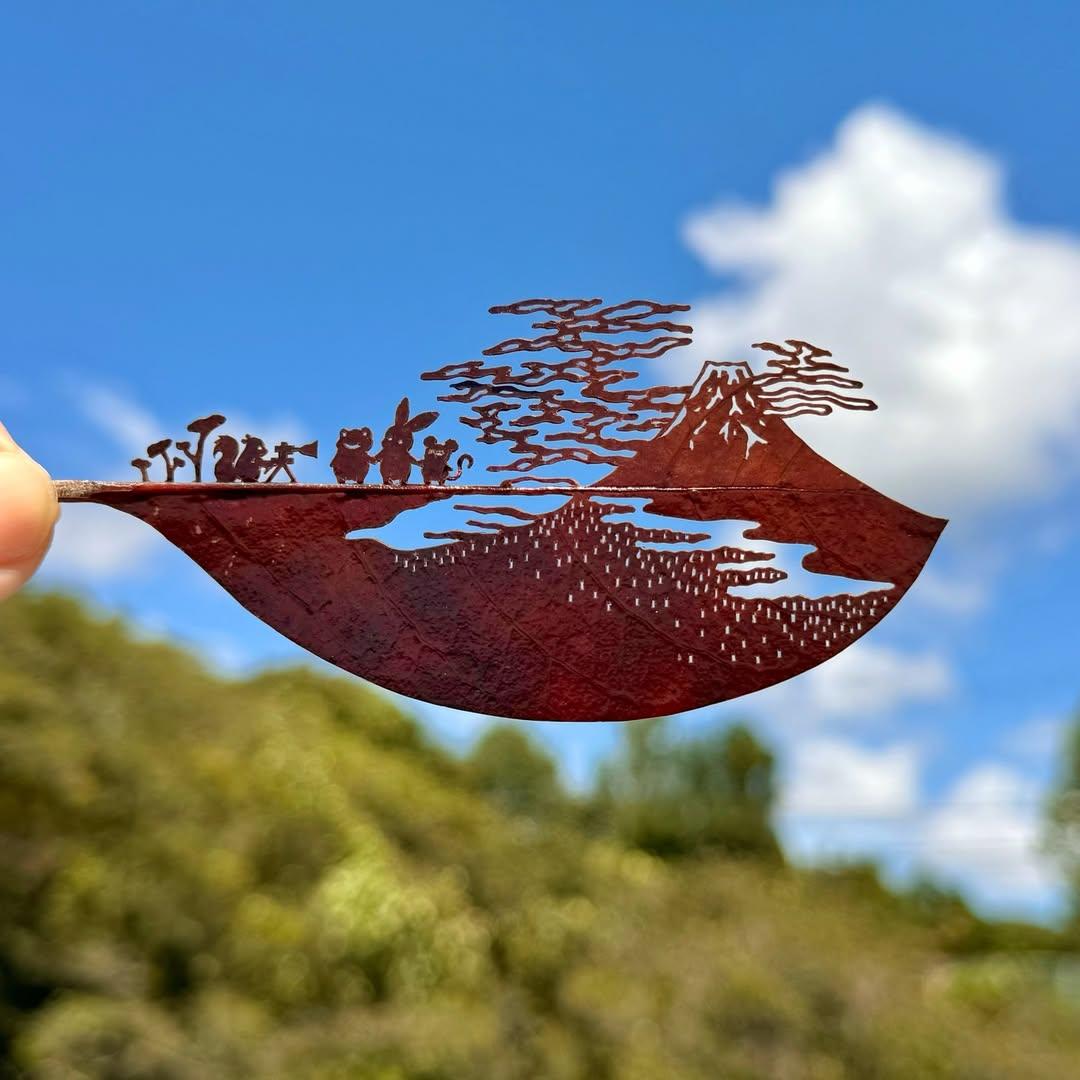 Art sur feuille, 36 vues du mont Fuji
