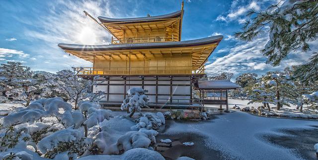 le pavillon d'or Kyoto hiver