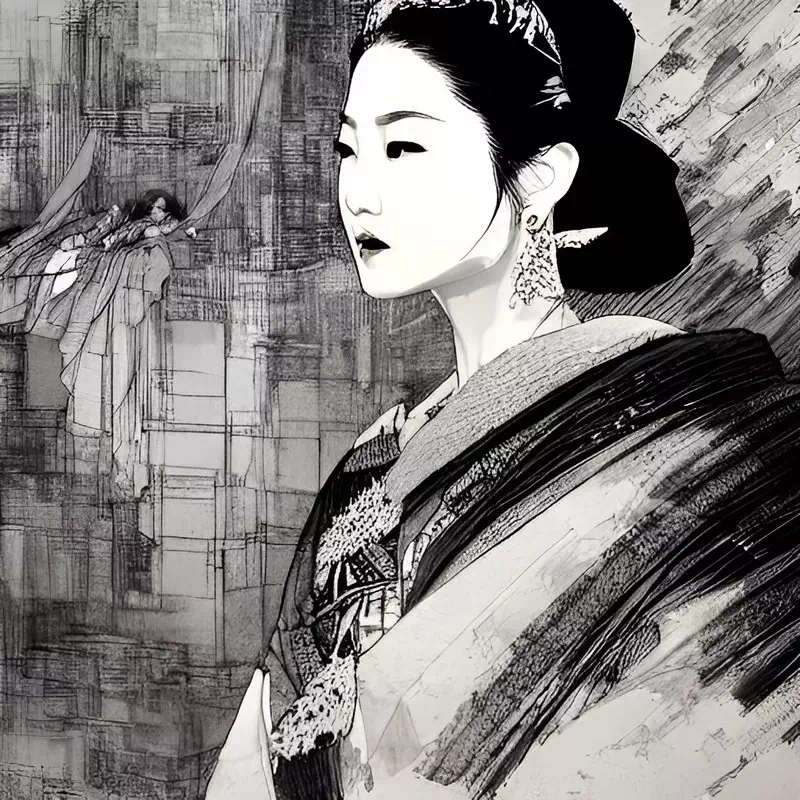 Jitô, Les impératrices du Japon, Illustration par Shinal
